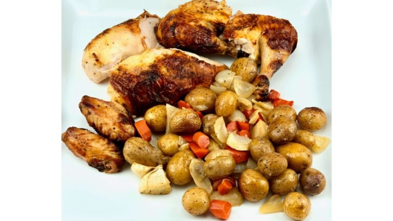 Crispy-Skin, Buttermilk-Brined Roast Chicken with Root Vegetables