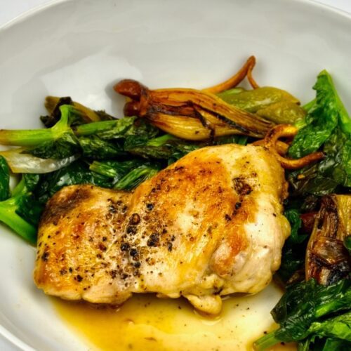 one pan chicken with spring vegetables recipe