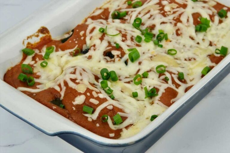 Baked Chiles Relleños in Salsa Roja