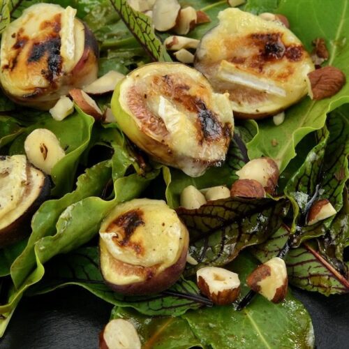 fresh fig salad with sorrel