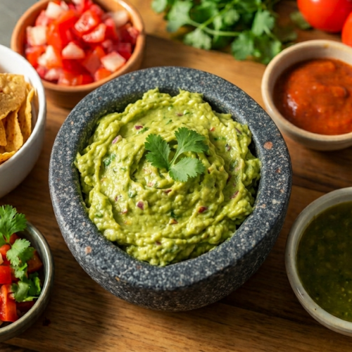 guacamole and salsas