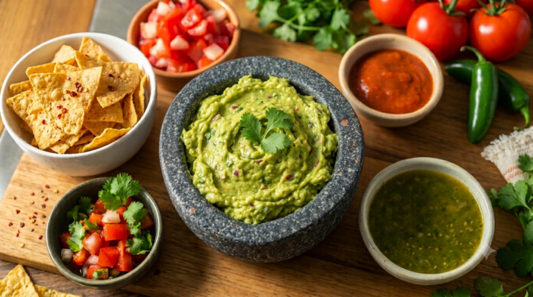 guacamole and salsas