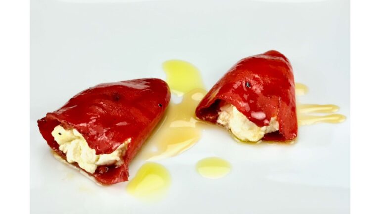 Spanish Stuffed Piquillo Peppers with Goat Cheese and Honey