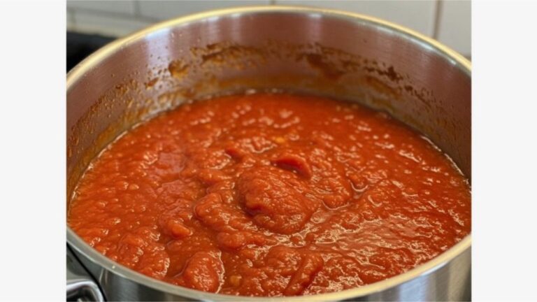 Red sauce with hidden vegetables