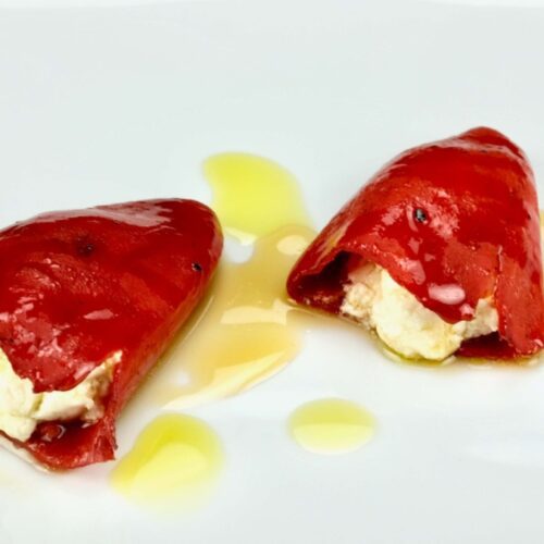 Spanish stuffed piquillo peppers