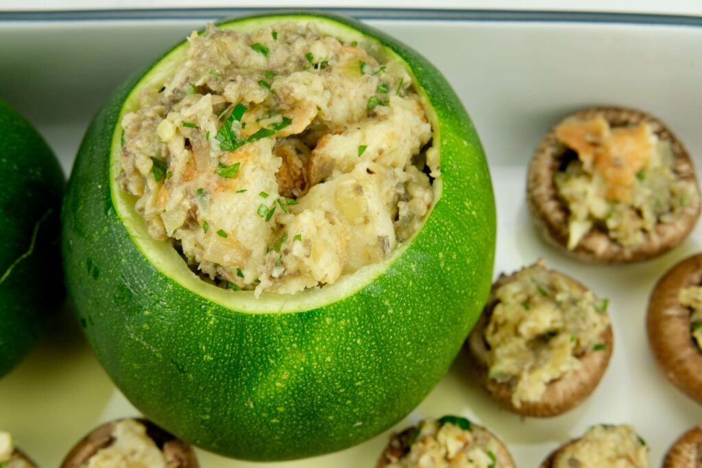 stuffed vegetables ready for baking