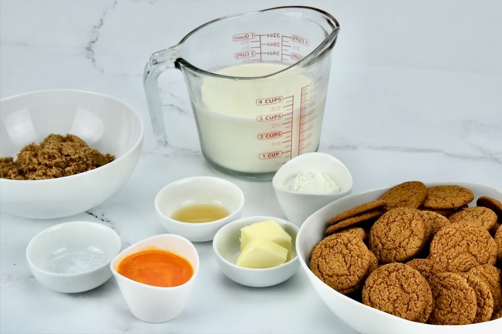 Ingredients for butterscotch pie