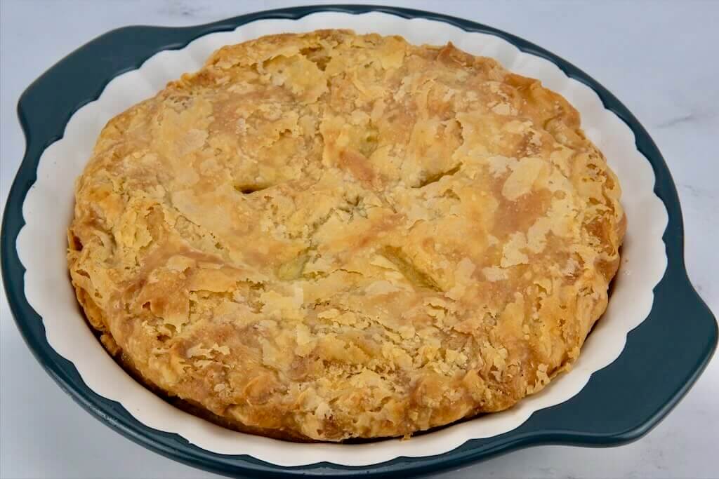 freshly baked homemade chicken pie