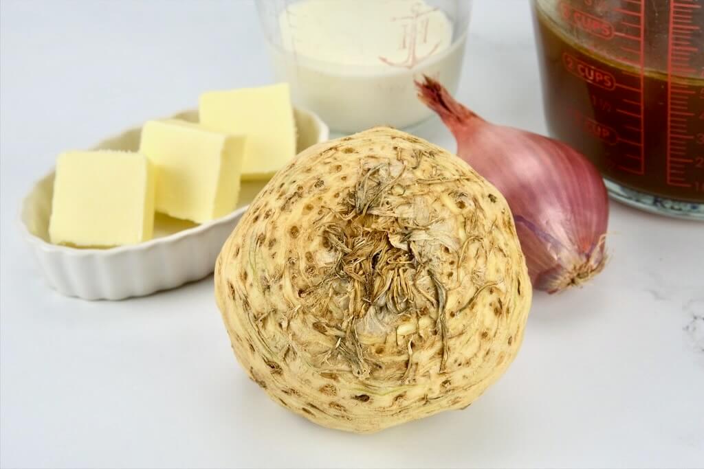 ingredients for the Creamy Celeriac Soup recipe