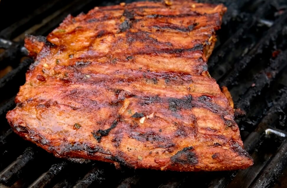 caramelized meat for the carne asada tacos recipe