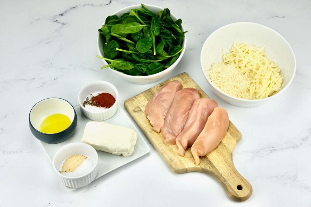 ingredients for gruyere stuffed chicken breast