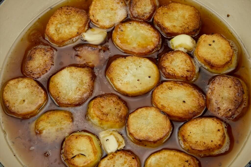 duck fat melting potatoes