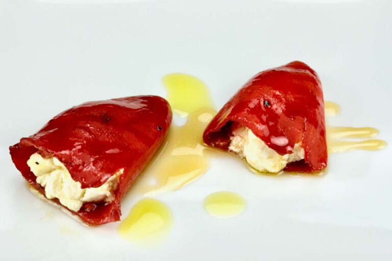 Spanish Stuffed Piquillo Peppers with Goat Cheese and Honey