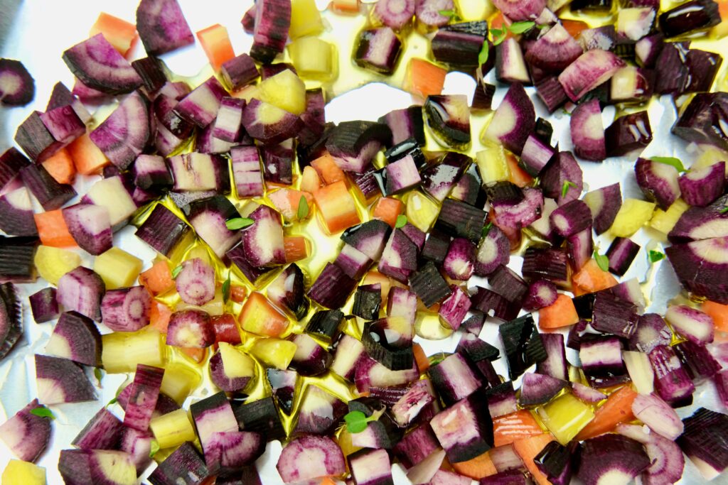 roasted beets and carrots