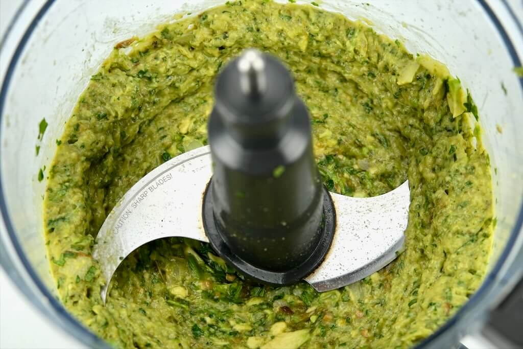 avocado salsa in the food processor