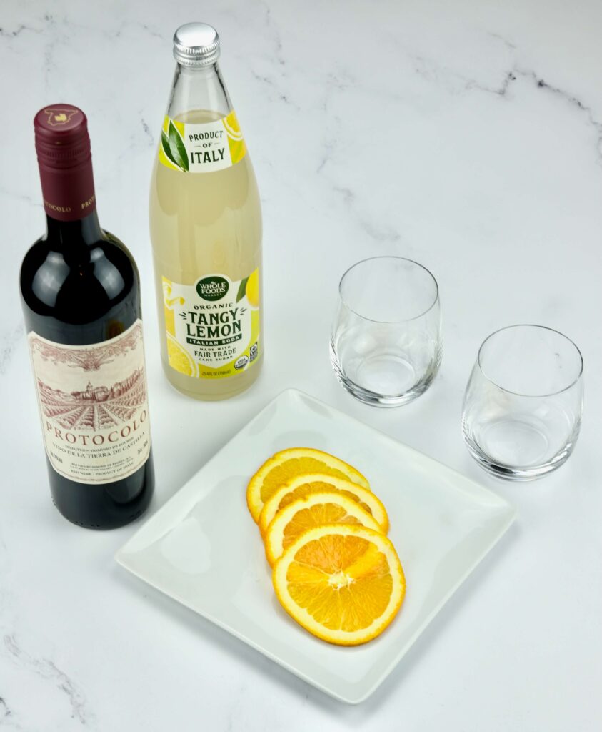 ingredients for Tinto de Verano recipe