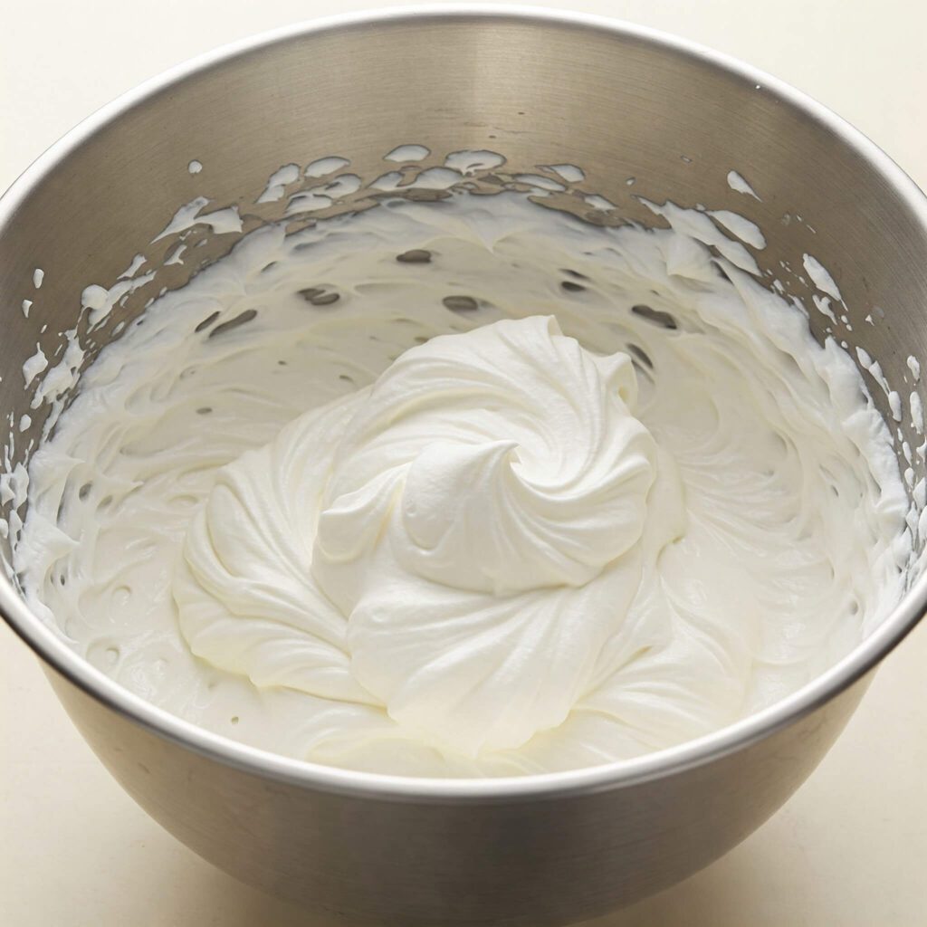a bowl of whipped cream