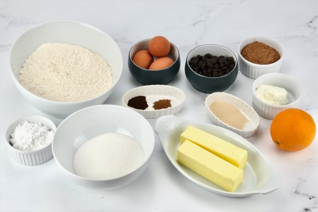 ingredients for homemade chocolate babka recipe