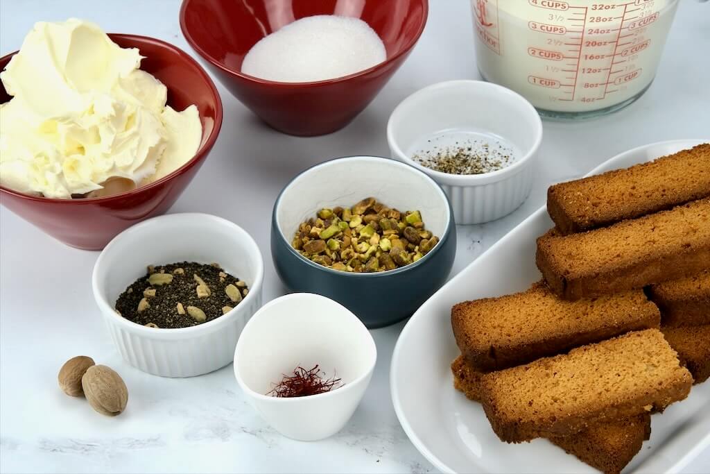 ingredients for Silk Road-inspired chai tiramisu