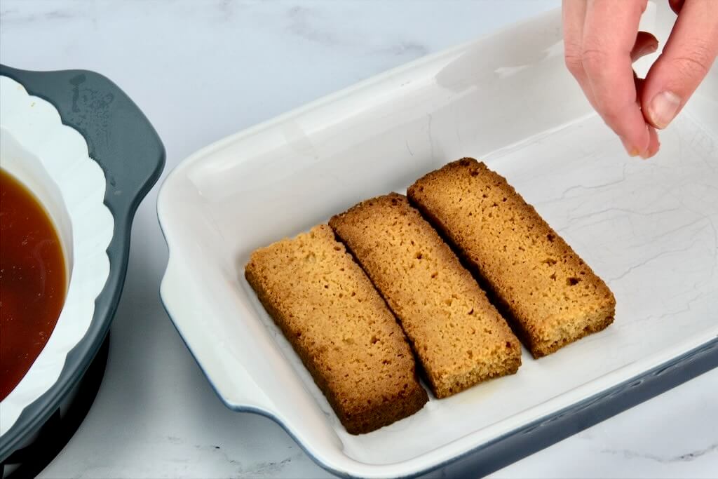 first layer for the silk road-inspired chai tiramisu recipe