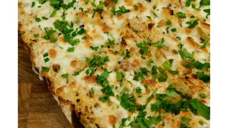 Tomato Soup with Shallot-Garlic Cheese Bread