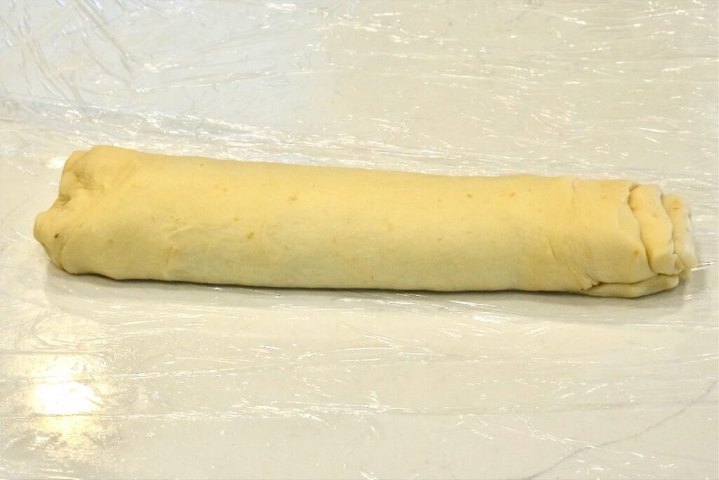 rolled chocolate babka dough