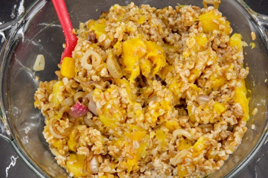 Fall Farro Salad with Butternut Squash and Pomegranate