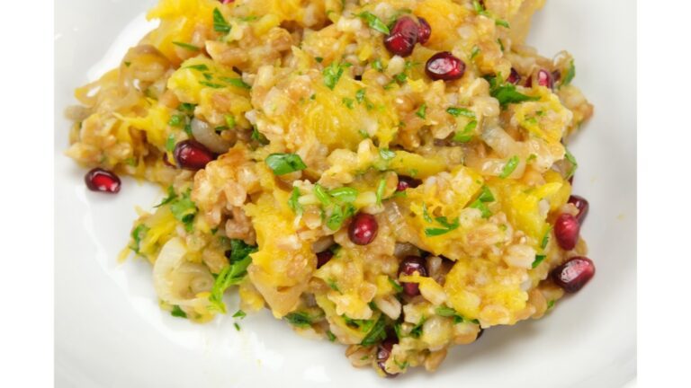 Fall Farro Salad with Butternut Squash and Pomegranate
