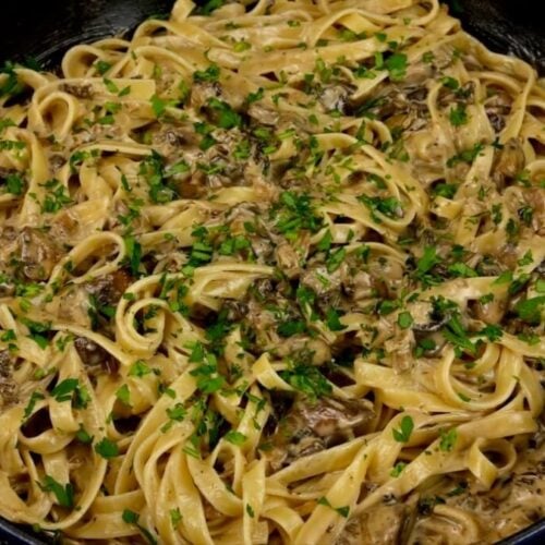 pasta with mushrooms and balsamic cream sauce