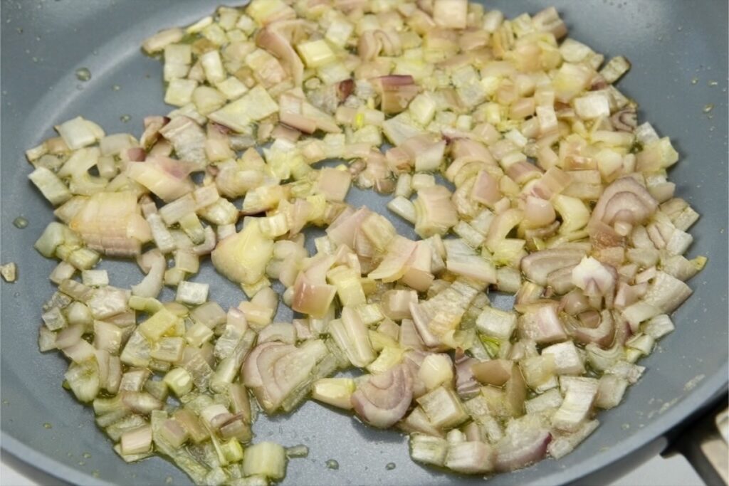 Chicken paillards sauteed shallots