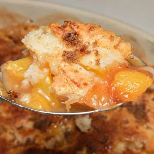 juicy summer peach cobbler