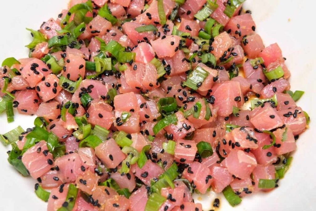homemade ahi tuna poke