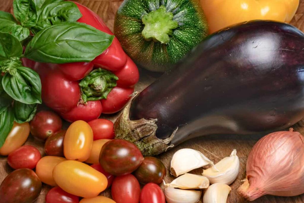 ingredients for the deconstructed ratatouille recipe