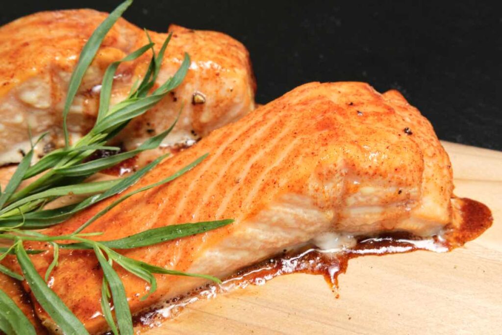 hot honey cedar plank salmon recipe