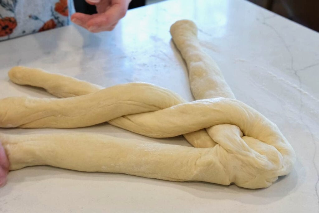 easy four-strand challah braid