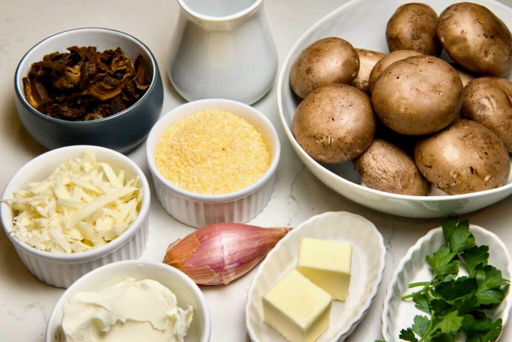 creamy mushroom polenta ingredients