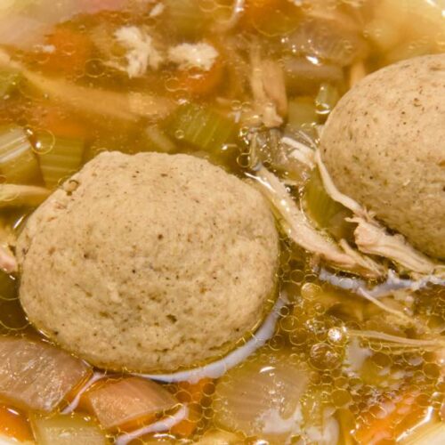 matzo ball soup with fluffy matzo balls