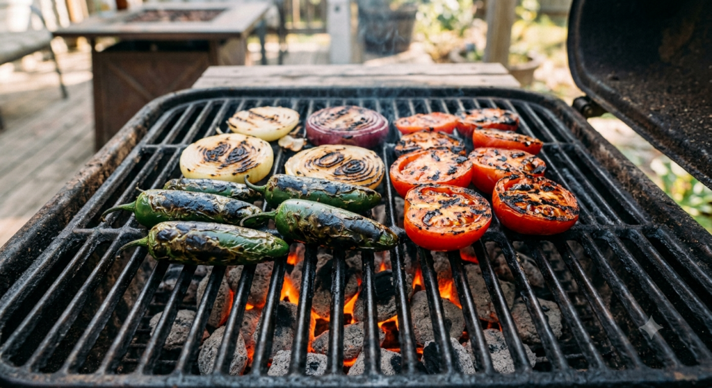 grilled vegetables for salsa