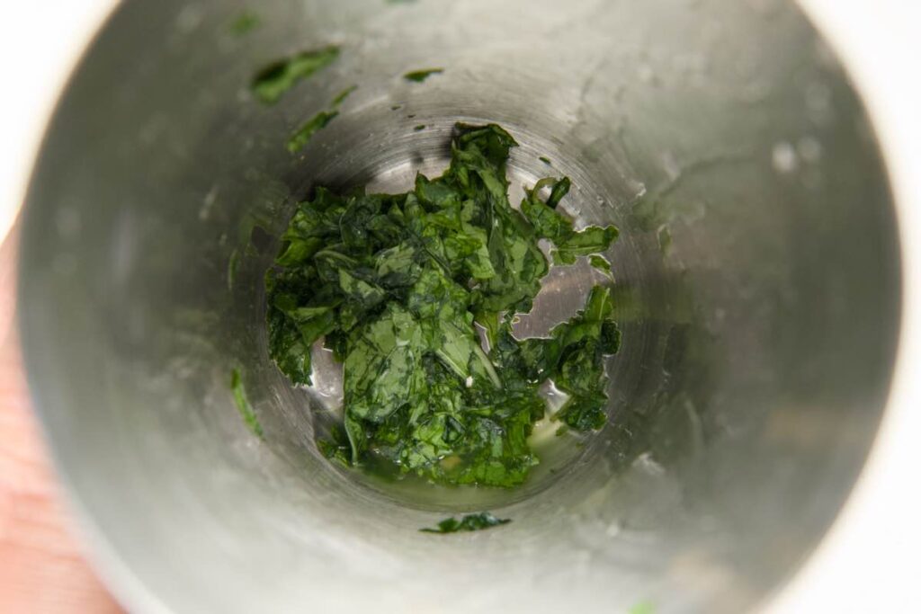 Muddled fresh mint