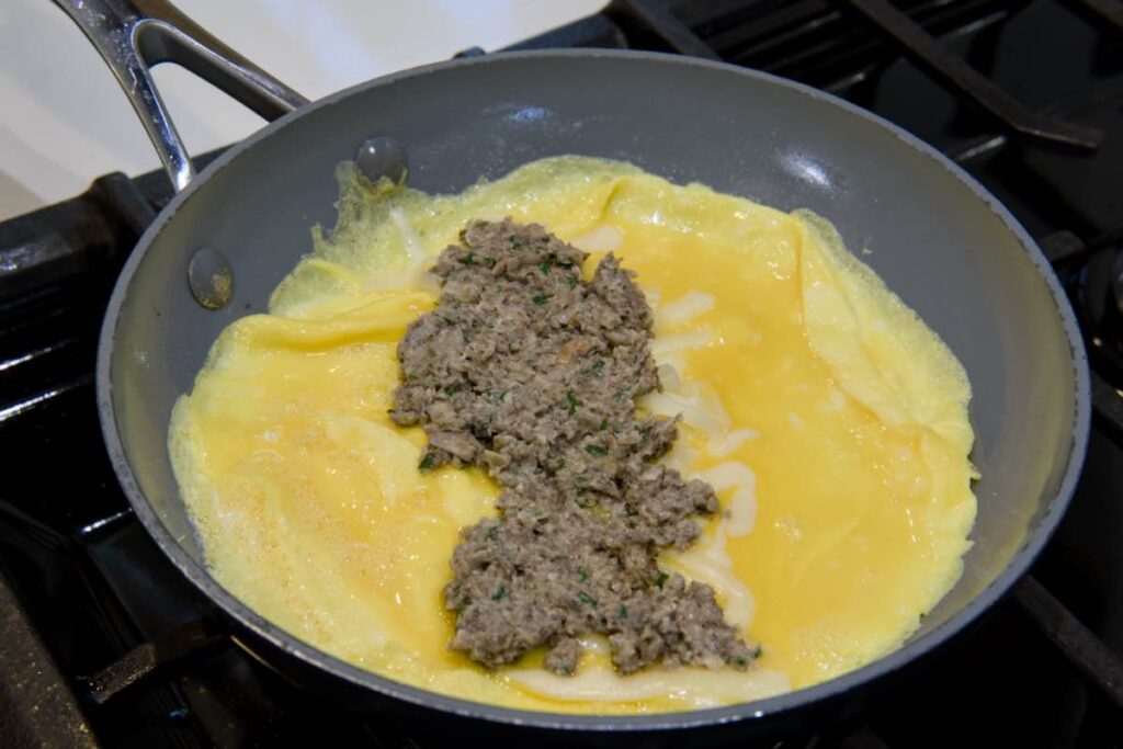mushroom duxelles omelette