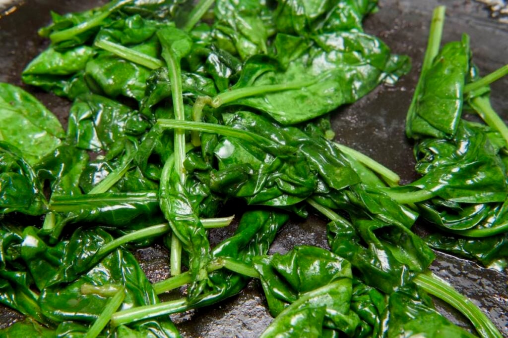 spinach and bacon tartine