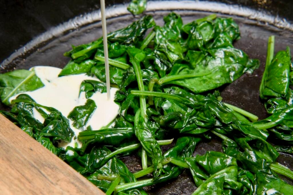 spinach and bacon tartine