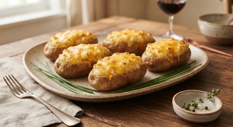 duck fat twice baked potatoes